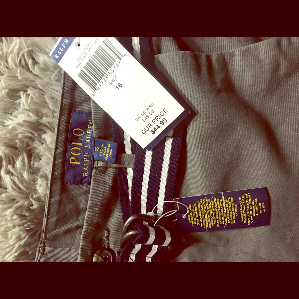 Boys Polo Ralph Lauren gray pants